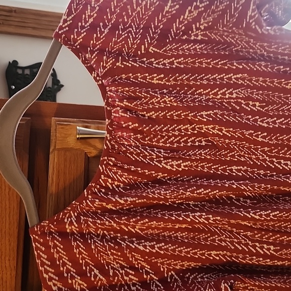 Lucky Brand Red & White Patterned Blouse Small - Picture 9 of 11